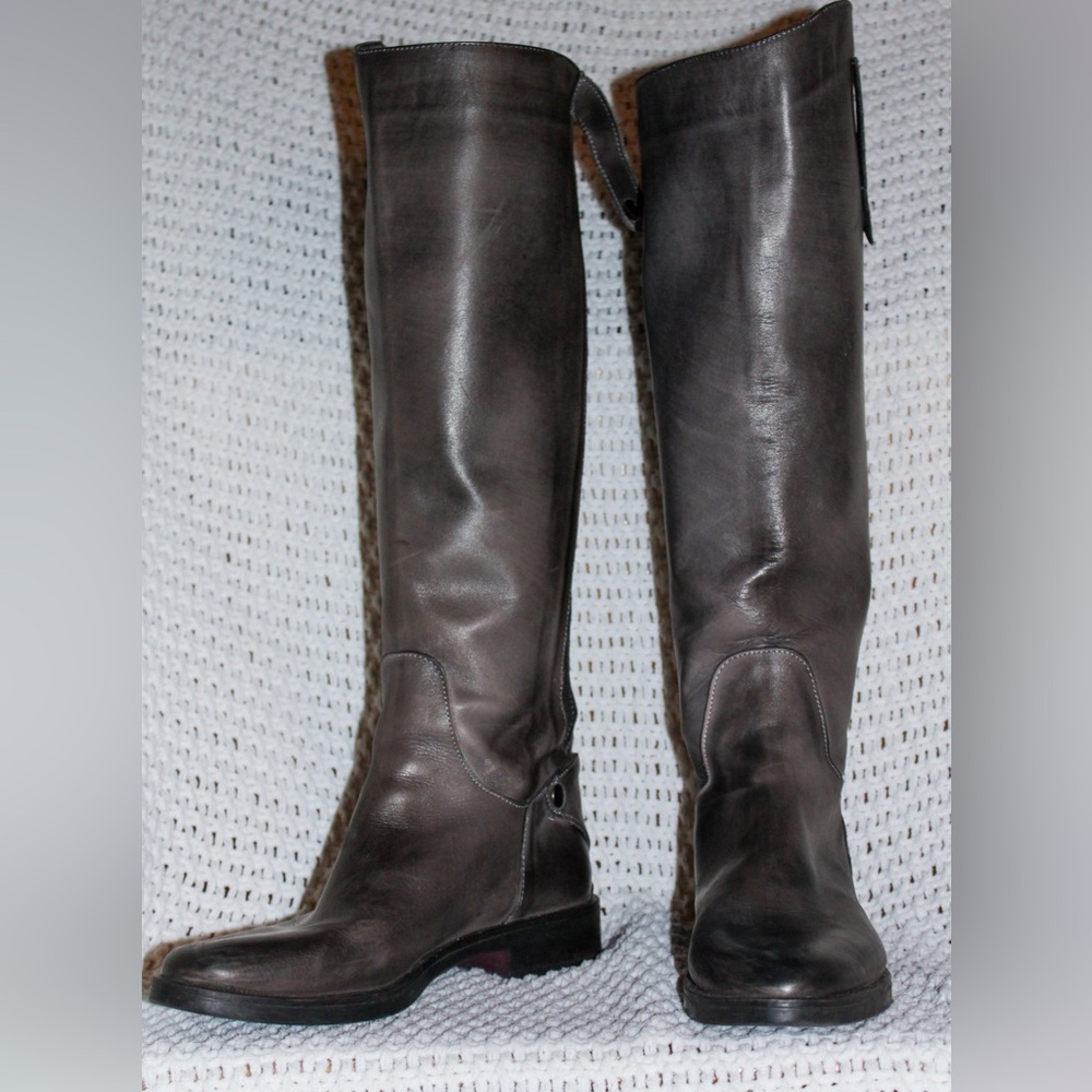 Emanuele Castro Boots Knee Leather  Made Italy Size 8